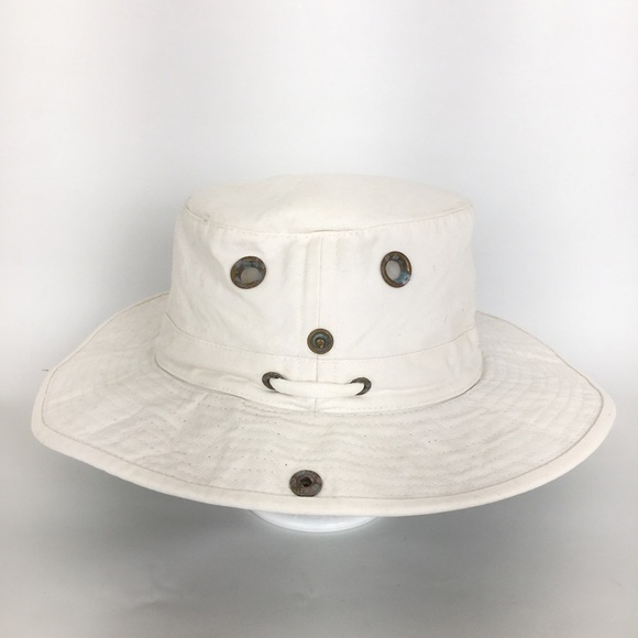 Tilley Hat Men’s Cotton Canvas Sun Hat Neutral Tan Safari Hiking Fishing Camping - Picture 4 of 13